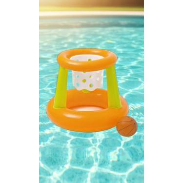 Imagem de Cesta De Basquete Inflável Para Piscina Com Bola - Congratulations Sto