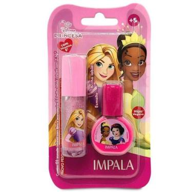 Imagem de Kit Impala Princesas: 1 Esmalte e 1 Brilho Labial