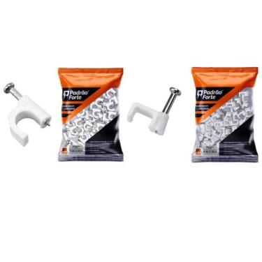 Imagem de Fixa Fio Circular 4,0mm Branco 50 Peças Padrão Forte - Padrao forte