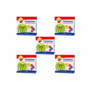 Imagem de Kit Gelatina Limão Siciliano Zero Açúcar Lowçucar - 5 unidades 10g