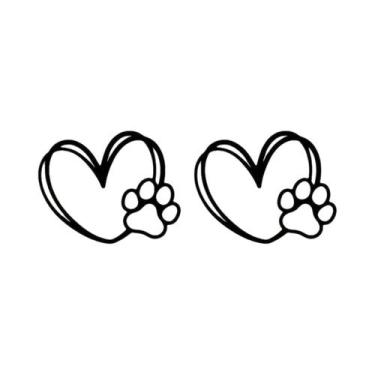 Imagem de Adesivos Decorativos De Espelho Retrovisor Com Estampa De Pata De Cora