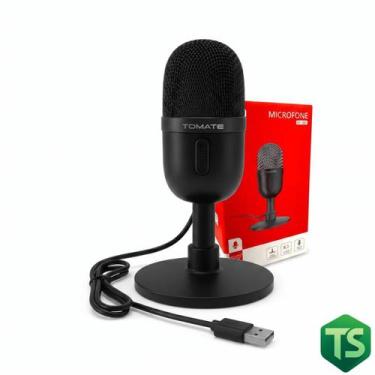 Imagem de Microfone USB Tomate MT-1061 Cardioide de Mesa Plug&Play para Podcast 
