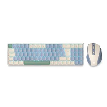 Imagem de Kit Teclado E Mouse Gamer Redragon Mecânico Usb Bs-8772 - Azul E Creme