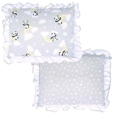 Imagem de Travesseiro Infantil para Bebê Com Babado Decorado 28 x 35cm Baby Inco