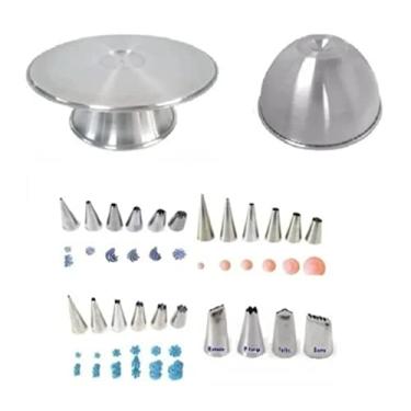 Imagem de Bicos 22 Peças + Adaptador + Bailarina 30cm + Saia de Boneca Para Confeitar