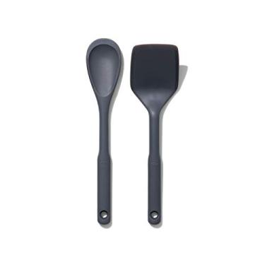 Imagem de OXO Conjunto de utensílios de silicone Good Grips 2 peças, cinza, tamanho único