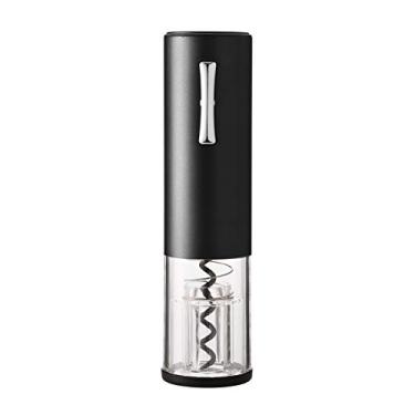 Imagem de Abridor de garrafas de vinho elétrico profissional, abridor de vinho com luz indicadora de LED, saca-rolhas automotivo de aço inoxidável com carregamento USB (preto)-LYQQ