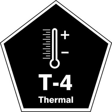 Imagem de Accuform TDK804XVM Adesivo Dura-Vinyl"T-4 Thermal" Etiqueta de identificação em forma de fonte de energia, 6,35 cm L x 6,35 cm C, branco sobre preto (pacote com 5)