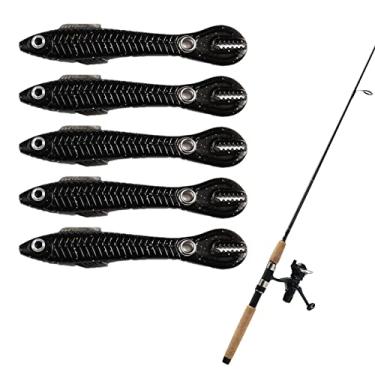 Imagem de pesca Soft Loach – Isca biônica ecológica, iscas biônicas afundamento lento, pesca para água salgada e baodan água doce