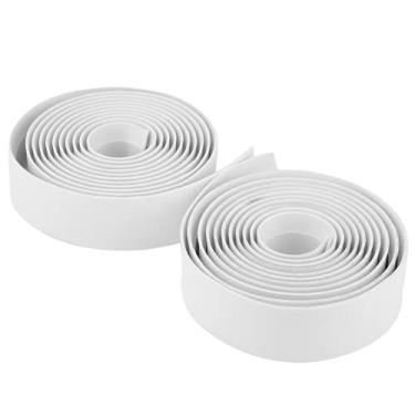 Imagem de Punho de bicicleta, guidão de bicicleta de uso amplo à prova de derrapagem fibra de carbono 1 par para ciclismo(Branco)