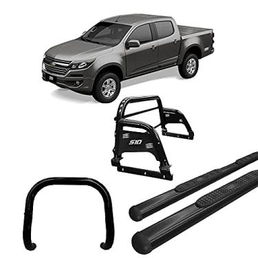 Imagem de Kit Quebra Mato +Estribo Oval +Santo Anto H3 S10 12/20 Preto