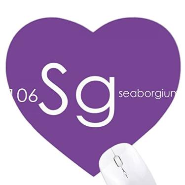Imagem de Chestry Elements Tapete de borracha Seaborgium Sg Heart Mousepad para mesa de época