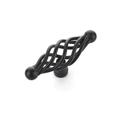 Imagem de Richelieu Hardware BP10569900 Champs-Élysées Collection 2 23/32" (69 mm) x 25/32" (25/32") puxador de armário tradicional preto fosco