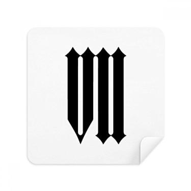 Imagem de Numerais romanos Seven em óculos silhueta preta pano limpador de tela tecido camurça pacote com 2