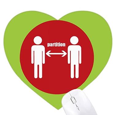 Imagem de Keep Away Safe Distance Isolation Mouse pad de coração Tapete de borracha para escritório