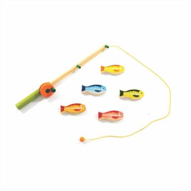 Imagem de Kit Pescaria de Madeira Newart  Brinquedo Educativo