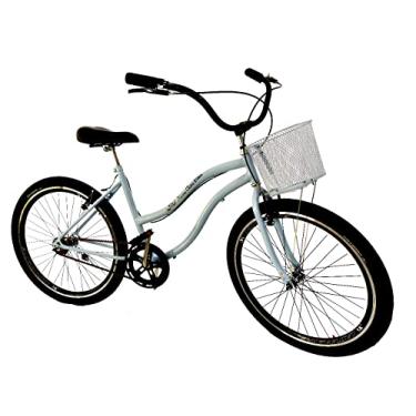 Imagem de Bicicleta bike aro 26 feminino masculino urbana azulbb claro