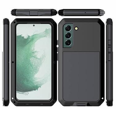 Imagem de Capa para Samsung Galaxy S22/S22 Plus/S22 Ultra, à prova d'água resistente à prova de choque capa à prova de poeira proteção de tela integrada, capa resistente, preta, S22 Plus 16,7 cm