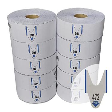 Imagem de 10 x Bobinas de Senha Bico de Pato 3 Dígitos (000-999) para Uso em Dispensador Manual de Senhas cada Rolo com 2.000 Senhas