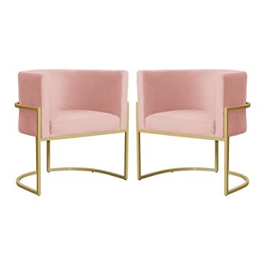 Imagem de Kit 02 Poltronas Decorativa Luana Luxo Veludo Cores - DS Estofados