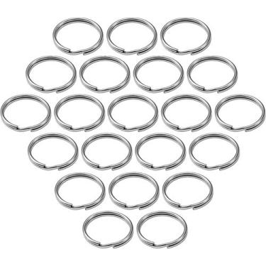 Imagem de Lucky Line Chaveiro dividido de 3,8 cm, aço temperado niquelado, anel de metal resistente para carros, artesanato, cordões, caixa com 50 (76800)