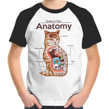 Imagem de Camiseta Infantil Anatomia Dos Gatos - Casa Mágica