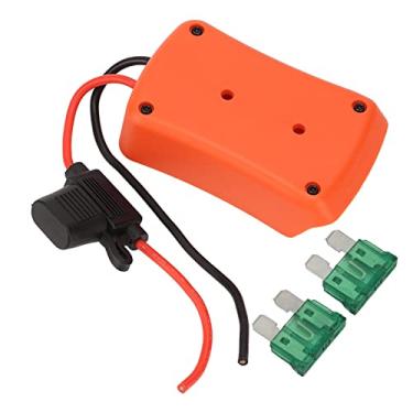 Imagem de Adaptador de bateria com fusível conversor de bateria de lítio Adaptador de roda elétrica para bicicleta elétrica skate brinquedo carro 18V 20V 14AWG laranja