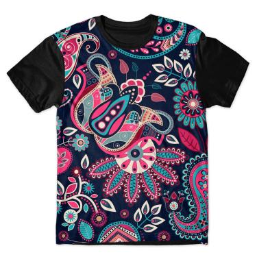 Imagem de Camiseta As Braba Masculina Pintura Flor Full Print