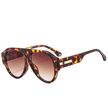 Imagem de Óculos de Sol Quadrado Feminino Vintage Grande Armação Tons Masculino Tendência Design Óculos de Sol de Luxo UV400 Óculos Grandes Gafas Óculos,leopardo,A