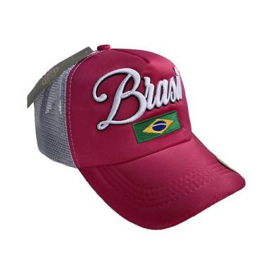 Imagem de Boné Brasil Pink Bordado - Glx Headwear