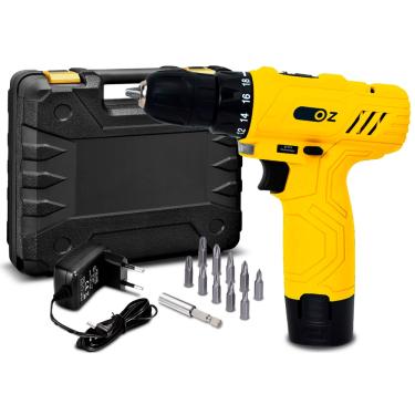 Imagem de Furadeira Parafusadeira Sem Fio 12v Bivolt Com Kit E Maleta