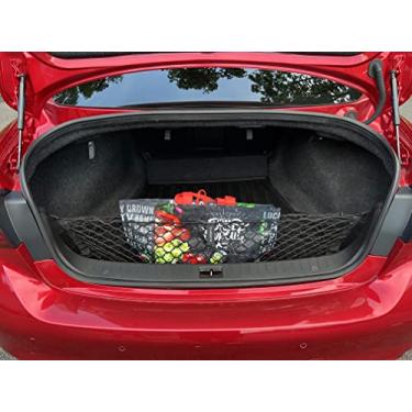 Imagem de Rede de carga elástica estilo envelope para Infiniti Q50 Luxe, Sensory 2014-2022 - Organizadores e armazenamento de porta-malas premium - Rede de bagagem para Sedan - Melhor organizador de carro para Infiniti Q 50 Hybrid