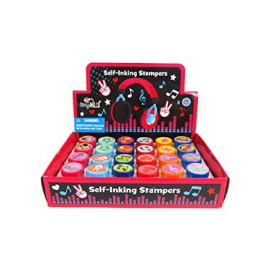 Imagem de TINYMILLS 24 peças de carimbos sortidos de música para crianças, lembrancinhas de festa de aniversário, presentes de carnaval, enchimento de pinhata, recompensas de sala de aula, presente de aniversário de adolescente