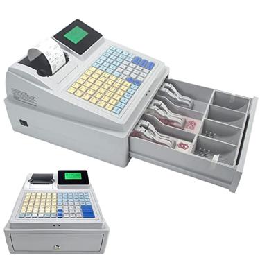 Imagem de Caixa Registradora Com Caixa De Dinheiro, Caixa Registradora Eletrônica 81 Teclas Levantadas Teclado, 8 Display Led Digital, Para Restaurante Supermercado, Mercearia, Conveniência