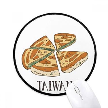 Imagem de DIYthinker Comida Pizza Taiwan Viagem Mouse Pad Desktop Escritório Tapete Redondo para Computador