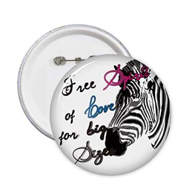 Imagem de Broche simples de imagem com letra de animais alfinetes emblema botão decoração acessório 5 peças