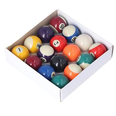 Imagem de Asixxsix Bola de bilhar, 16 peças de mini bolas de sinuca de 3,8 cm conjunto de pequenas bolas de mesa acessórios de mesa de bilhar para crianças para salas de jogos jogos jogos de recreação, resistente a impactos, resistente a arranhões