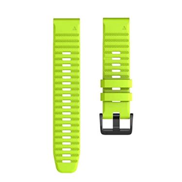 Imagem de HAZELS Pulseira de silicone inteligente para Garmin Fenix 7 7X 7S 6X 6 Pro 5X 5 Plus 3HR Fácil Ajuste Liberação Rápida 20 26 22mm Pulseiras (Cor: Verde, Tamanho: Largura 20mm)