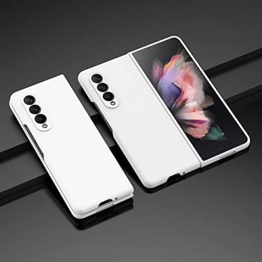 Imagem de Capa de celular dobrável rígida para PC para Samsung Galaxy Z Fold 4 Fold4 5G Fold3 Fold 3 Capa protetora anti-queda, branca, para Samsung Z Fold 4