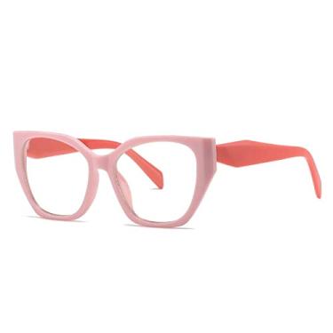 Imagem de armação de óculos de olho de gato de cor doce clara para mulheres óculos quadrados tons óculos de sol femininos, 8, tamanho único