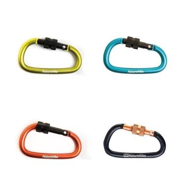 Imagem de Mini Mosquetão Chaveiro Screw 6 Cm Laranja Laranja