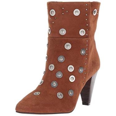 Imagem de LFL by Lust For Life Casablanca Studded Pointed Toe Side Zip Fashion Ankle Boot (Cognac, 11)