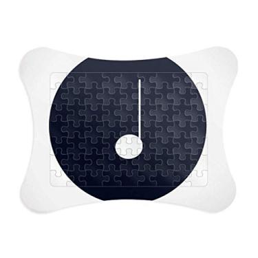 Imagem de White Music Crotchet Notes moldura preta de papel cartão quebra-cabeça jogo casa