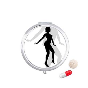 Imagem de Caixa de comprimidos Hot Woman Dancing Outline Pocket Medicine Storage Box Dispenser recipiente
