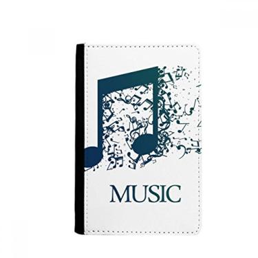 Imagem de Carteira Flappg Blue Music Mim Branco Porta-passaporte Notecase Burse Carteira Porta-cartões