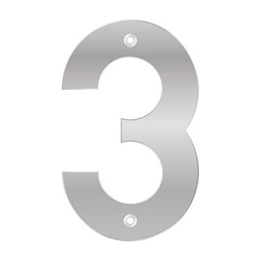 Imagem de Numero Residencial 145Mm Abs Prata 3