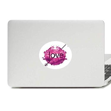 Imagem de Adesivo de notebook com emblema de vinil rosa do Dia dos Namorados