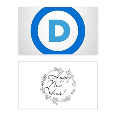 Imagem de Emblema Americano Festa Democrática Azul Ano Novo Festival Cartão Bless Mensagem Presente