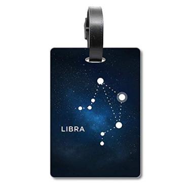 Imagem de Libra Constelação Signo do Zodíaco Bolsa de Bagagem Etiqueta de Bagagem Etiqueta de Bordado