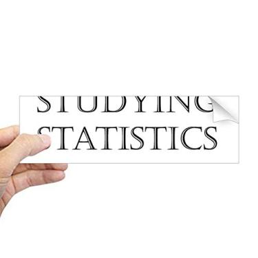 Imagem de DIYthinker Palavra curta estudando estatísticas retangular para-choque adesivo notebook decalque de janela